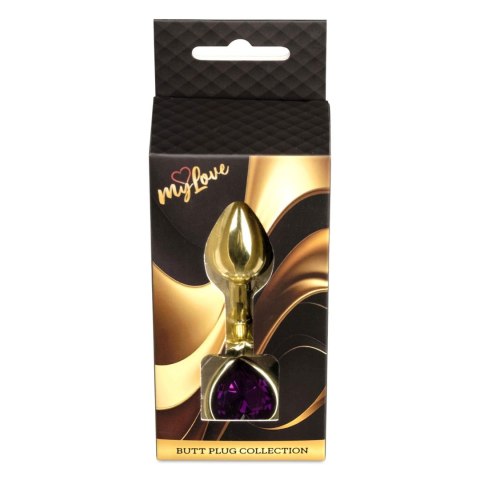 MyLove Toys - Jewellery Gold Heart PLUG- Purple MyLove Toys