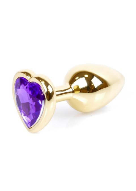 MyLove Toys - Jewellery Gold Heart PLUG- Purple MyLove Toys