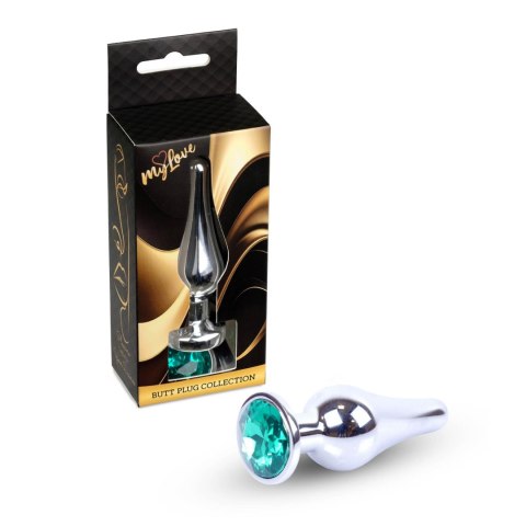 MyLove Toys - Jewellery Silver BUTT PLUG- Green MyLove Toys