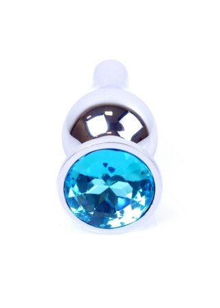 MyLove Toys - Jewellery Silver BUTT PLUG- Light Blue MyLove Toys