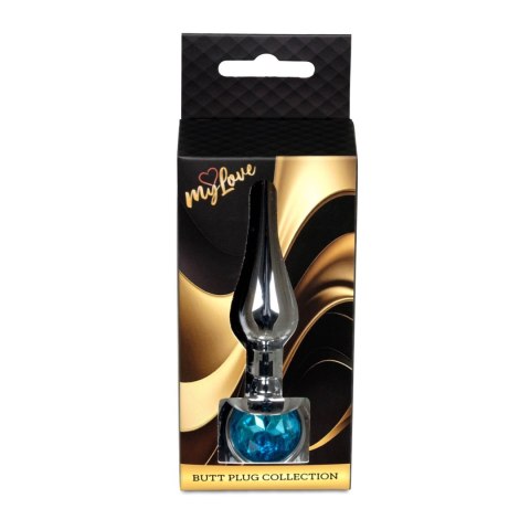 MyLove Toys - Jewellery Silver BUTT PLUG- Light Blue MyLove Toys