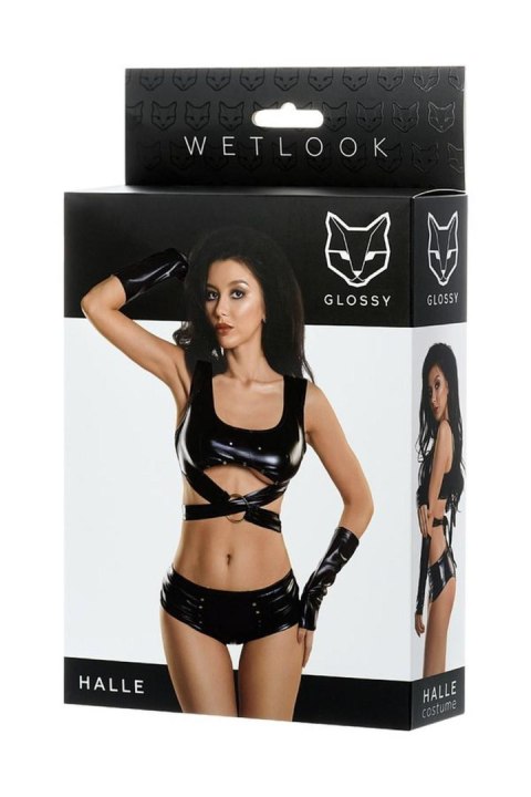 Glossy Sexy set of 3 HALLE - black S Glossy