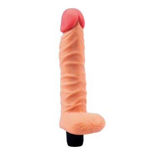 Soft vibrator with testicles 21 cm - The Real Deal Fantasy