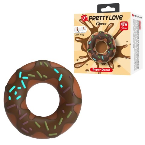 Pretty Love Choco Super Donut Silicone Cock Ring Pretty Love