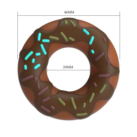 Pretty Love Choco Super Donut Silicone Cock Ring Pretty Love