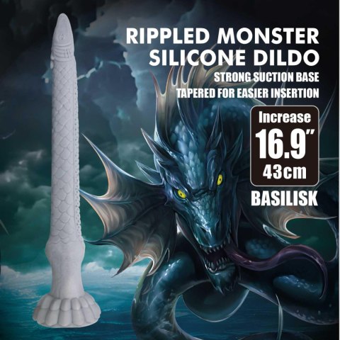 Power Monsters Basilisk - 43 cm Rippled Monster Silicone Dildo Power