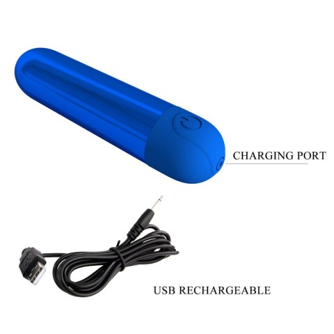 Pretty Love Kiwi - Rechargeable Bullet Vibrator - Blue Pretty Love