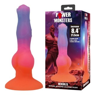 Power Monsters Hercules - 21.5 cm Rippled Monster Silicone Dildo Power