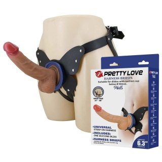 Pretty Love Wells 6.3" Silicone Dildo with Harness Briefs Pretty Love