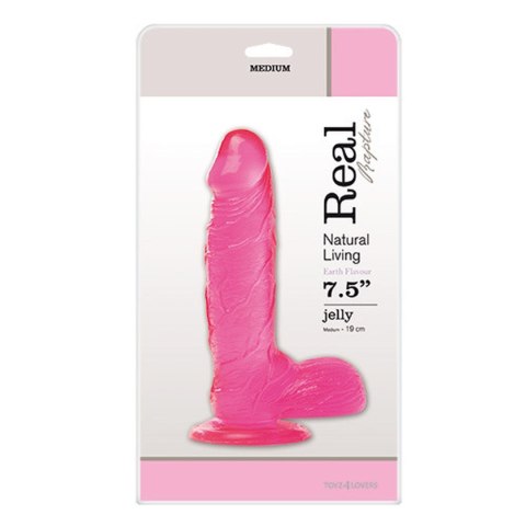 Dildo-JELLY DILDO REAL RAPTURE PINK 7.5" MSX Distribution S.r.l.