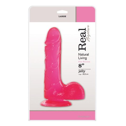 Dildo-JELLY DILDO REAL RAPTURE PINK 8" MSX Distribution S.r.l.