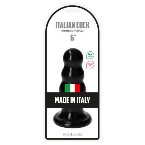 Dildo-Italian Cock 6""Black MSX Distribution S.r.l.