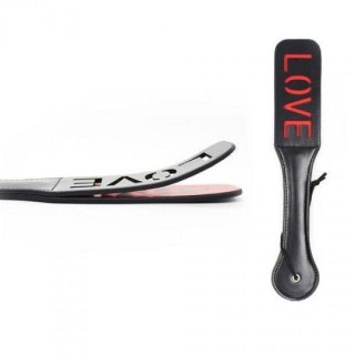 Pejcz-Paletta Doppia Double Spank Paddle Love black MSX Distribution S.r.l.