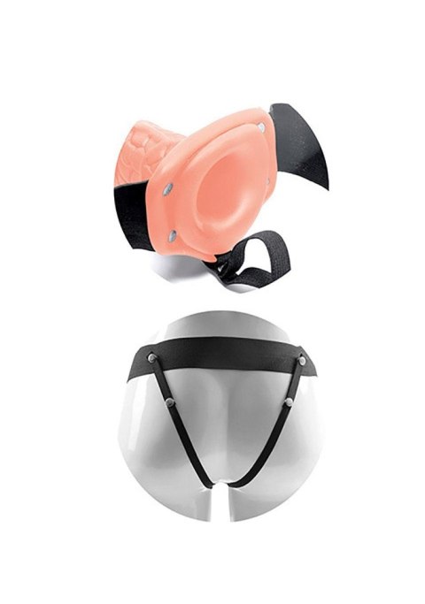 Proteza-VIBRATORE STRAP ON CAVO REAL RAPTURE 8 FLESH WITH BALLS MSX Distribution S.r.l.