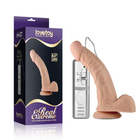 8.5"" Real Extreme Vibrating Dildo Flesh LoveToy - Boys of Toys Sp. z o.o. (dystrybutor)