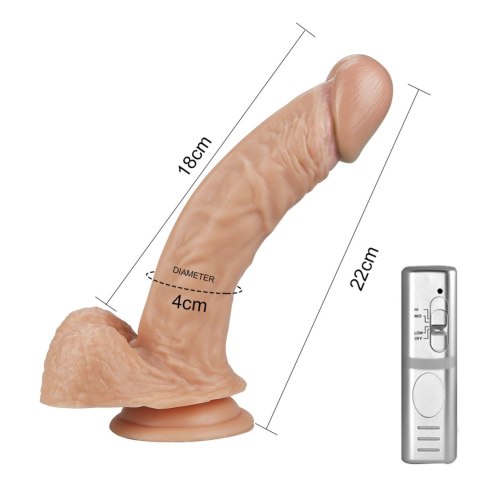8.5"" Real Extreme Vibrating Dildo Flesh LoveToy - Boys of Toys Sp. z o.o. (dystrybutor)