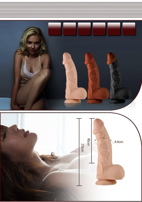 9"" Real Extreme Vibrating Dildo Flesh LoveToy - Boys of Toys Sp. z o.o. (dystrybutor)