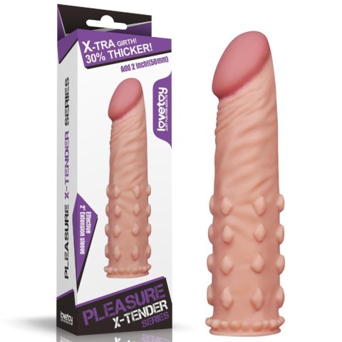 Add 2"" Pleasure X Tender Penis Sleeve Flesh LoveToy - Boys of Toys Sp. z o.o. (dystrybutor)