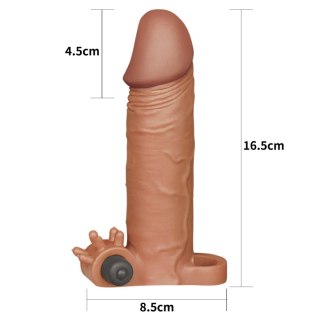 Add 2"" Pleasure X Tender Vibrating Penis Sleeve Brown LoveToy - Boys of Toys Sp. z o.o. (dystrybutor)
