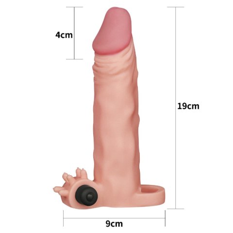 Add 2"" Pleasure X Tender Vibrating Penis Sleeve Flesh LoveToy - Boys of Toys Sp. z o.o. (dystrybutor)