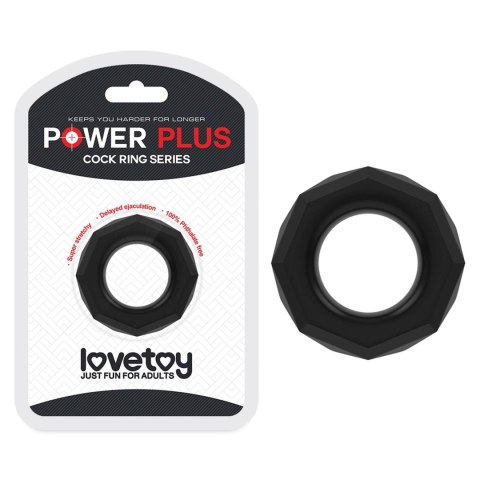 POWER PLUS Cockring Black LoveToy - Boys of Toys Sp. z o.o. (dystrybutor)