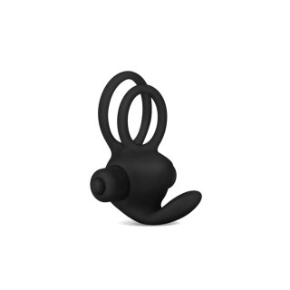 Power Clit Duo Silicone Cockring Black LoveToy - Boys of Toys Sp. z o.o. (dystrybutor)