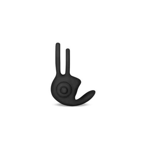 Power Clit Duo Silicone Cockring Black LoveToy - Boys of Toys Sp. z o.o. (dystrybutor)