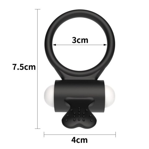 Power Clit Silicone Cockring Black LoveToy - Boys of Toys Sp. z o.o. (dystrybutor)