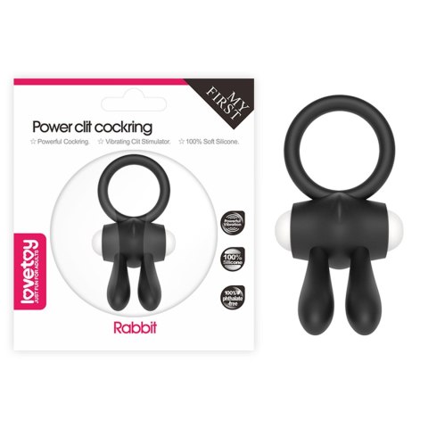 Power Clit Silicone Cockring Black LoveToy - Boys of Toys Sp. z o.o. (dystrybutor)