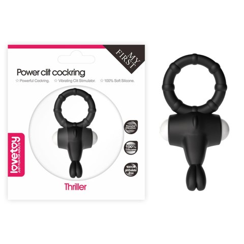 Power Clit Silicone Cockring Black LoveToy - Boys of Toys Sp. z o.o. (dystrybutor)