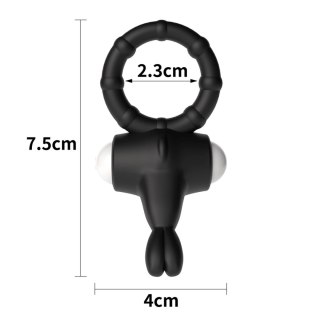 Power Clit Silicone Cockring Black LoveToy - Boys of Toys Sp. z o.o. (dystrybutor)