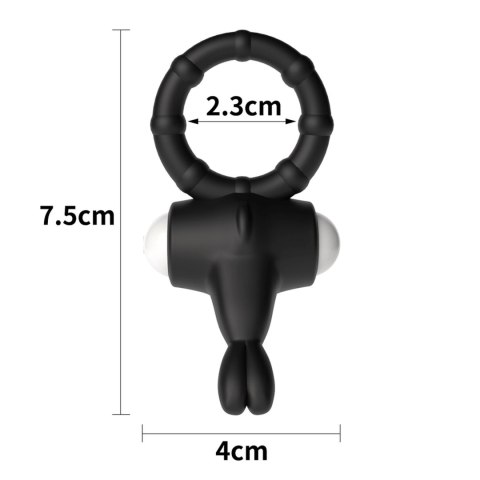 Power Clit Silicone Cockring Black LoveToy - Boys of Toys Sp. z o.o. (dystrybutor)