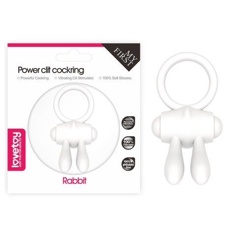 Power Clit Silicone Cockring White LoveToy - Boys of Toys Sp. z o.o. (dystrybutor)