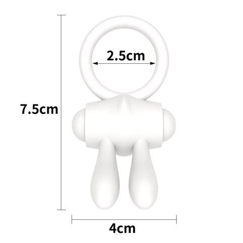 Power Clit Silicone Cockring White LoveToy - Boys of Toys Sp. z o.o. (dystrybutor)