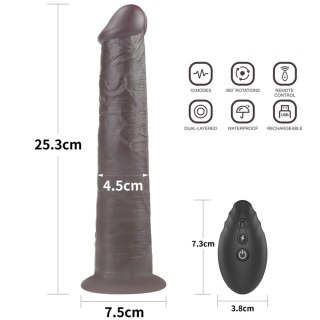 10'' Dual Layered Platinum Silicone Rotator LoveToy - Boys of Toys Sp. z o.o. (dystrybutor)
