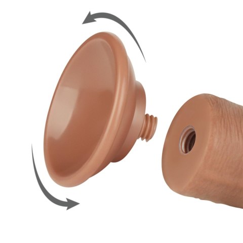 8'' Sliding Skin Dual Layer Dong Brown LoveToy - Boys of Toys Sp. z o.o. (dystrybutor)