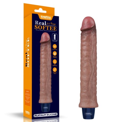 9.5" REAL SOFTEE Rechargeable Silicone Vibrating Dildo LoveToy - Boys of Toys Sp. z o.o. (dystrybutor)
