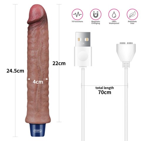 9.5" REAL SOFTEE Rechargeable Silicone Vibrating Dildo LoveToy - Boys of Toys Sp. z o.o. (dystrybutor)