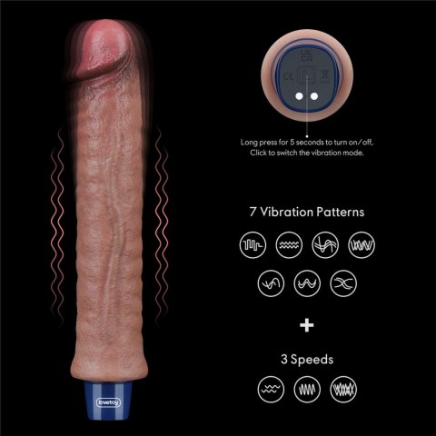 9.5" REAL SOFTEE Rechargeable Silicone Vibrating Dildo LoveToy - Boys of Toys Sp. z o.o. (dystrybutor)