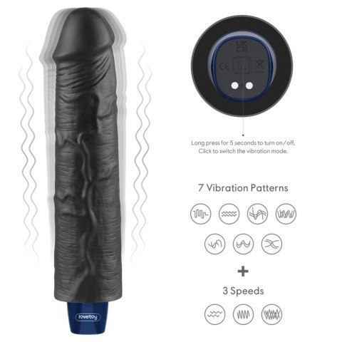 9.5" REAL SOFTEE Rechargeable TPE Vibrating Dildo(Black LoveToy - Boys of Toys Sp. z o.o. (dystrybutor)