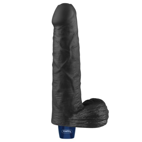 9" REAL SOFTEE Rechargeable TPE Vibrating Dildo(Black) LoveToy - Boys of Toys Sp. z o.o. (dystrybutor)