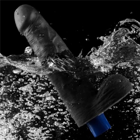 9" REAL SOFTEE Rechargeable TPE Vibrating Dildo(Black) LoveToy - Boys of Toys Sp. z o.o. (dystrybutor)
