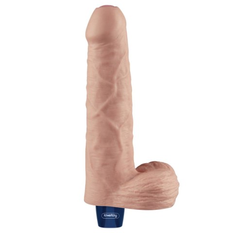 9" REAL SOFTEE Rechargeable TPE Vibrating Dildo(Flesh) LoveToy - Boys of Toys Sp. z o.o. (dystrybutor)
