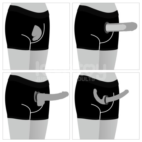 Chic Strap-On shorts (32 - 35 inch waist) Black LoveToy - Boys of Toys Sp. z o.o. (dystrybutor)