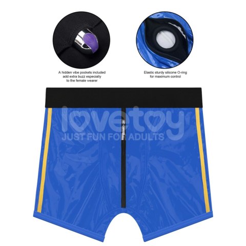 Chic Strap-On shorts (32 - 35 inch waist) Blue LoveToy - Boys of Toys Sp. z o.o. (dystrybutor)
