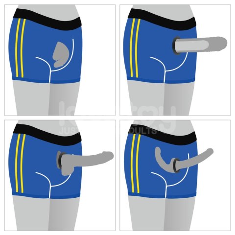Chic Strap-On shorts (32 - 35 inch waist) Blue LoveToy - Boys of Toys Sp. z o.o. (dystrybutor)