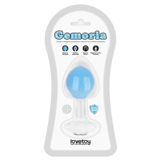 Gemoria Silicone Butt Plug (Glow-In-The-Dark) - blue LoveToy - Boys of Toys Sp. z o.o. (dystrybutor)