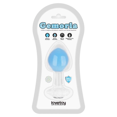 Gemoria Silicone Butt Plug (Glow-In-The-Dark) - blue LoveToy - Boys of Toys Sp. z o.o. (dystrybutor)