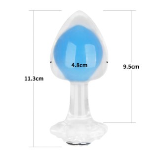 Gemoria Silicone Butt Plug (Glow-In-The-Dark) - blue LoveToy - Boys of Toys Sp. z o.o. (dystrybutor)