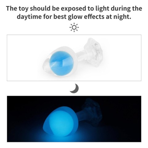 Gemoria Silicone Butt Plug (Glow-In-The-Dark) - blue LoveToy - Boys of Toys Sp. z o.o. (dystrybutor)